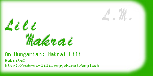 lili makrai business card